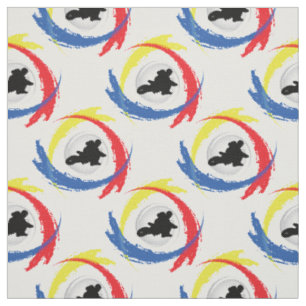 Tissu Emblème tricolore de motocross