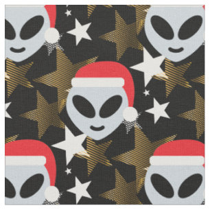 Tissu émoji alien père Noël