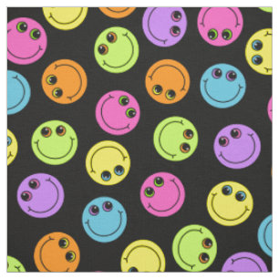 Tissu Emoji coloré fait face