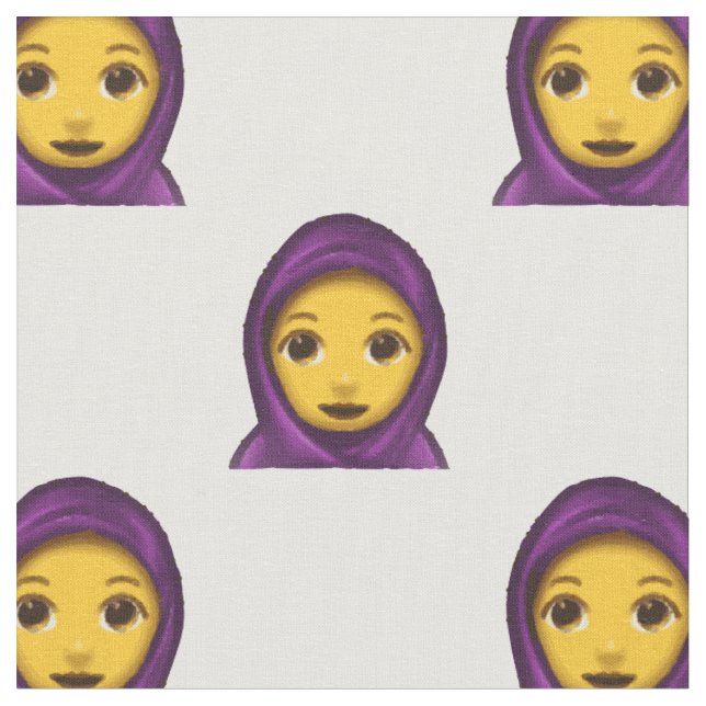 tissu émoji hijab (Fermer)
