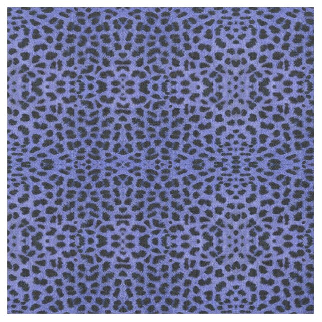 Tissu Empreinte de léopard bleu (Fermer)
