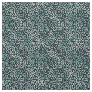 Tissu Empreinte de léopard bleu Turquoise