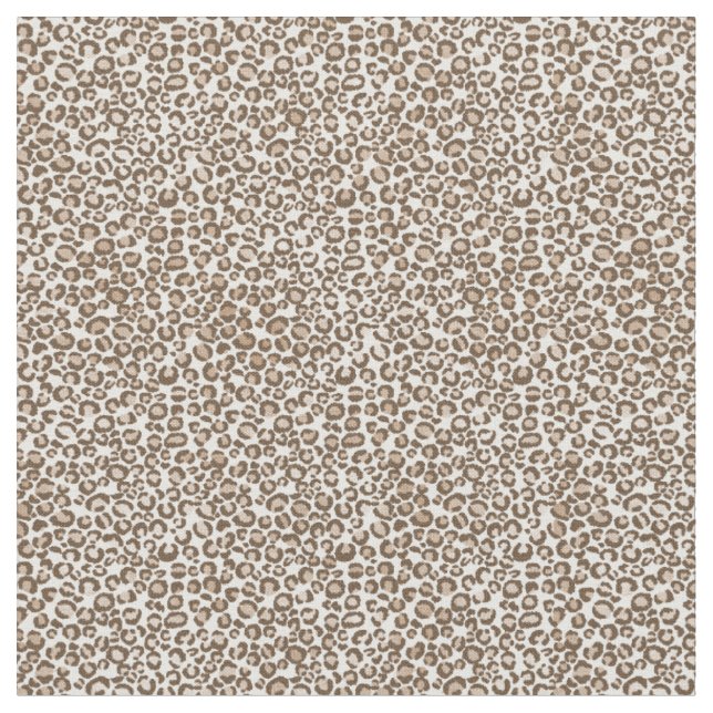 Tissu Empreinte de léopard Brown à la crème (Fermer)