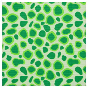 Tissu Empreinte de léopard - nuances de vert de chaux