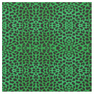 Tissu Empreinte de léopard vert