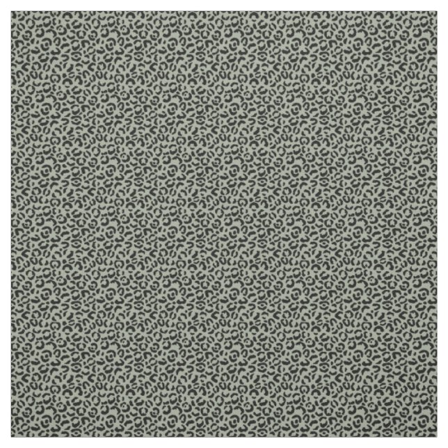 Tissu Empreinte de léopard vert noir (Échantillon)