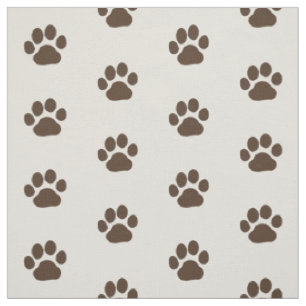Tissu Empreintes de pattes de chien