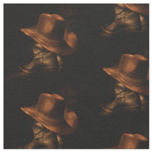 Tissu en bronze occidental de casquette de cowboy
