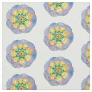 Tissu en coton à aquarelle Mandala (largeur 56")