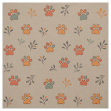 Tissu en coton à empreinte de patte inspiré de l'a