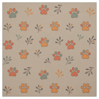 Tissu en coton à empreinte de patte inspiré de l'a