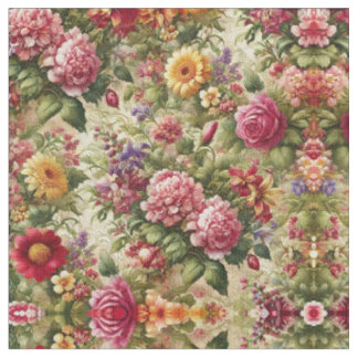 Tissu en coton floral - Un triage de l'élégance