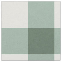 Tissu en coton peigné gingham classique sage