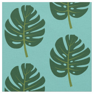 Tissu en feuille de palmier tropical d'impression