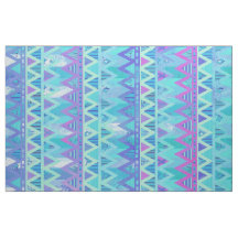 Tissu en pastel léger aztèque tribal de Chevron de