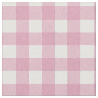 Tissu En vichy rose et blanc