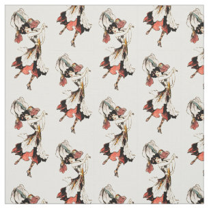 TISSU ENFANT DE FLEUR - MOTIF FÉERIQUE FLORAL D'IRIS