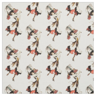 TISSU ENFANT DE FLEUR - MOTIF FÉERIQUE FLORAL D'IRIS