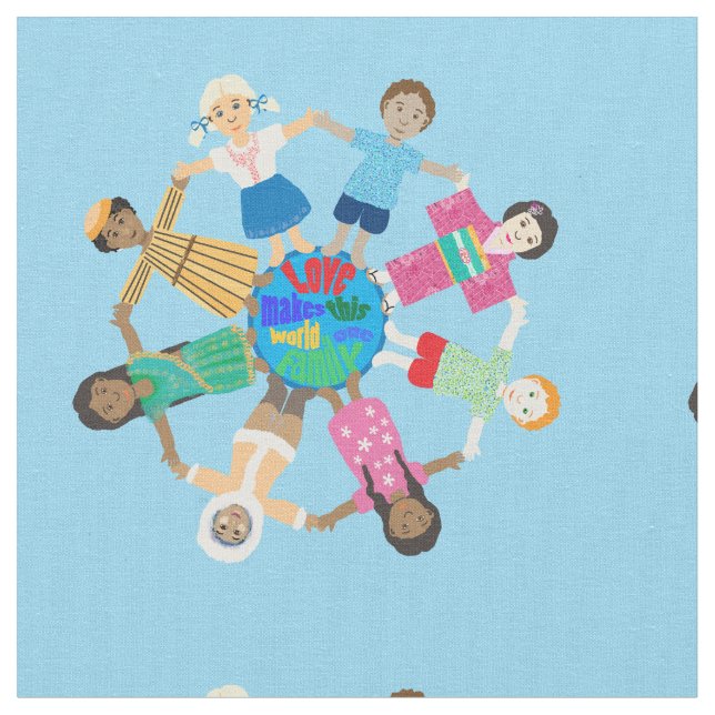 Tissu Enfants du monde (Fermer)