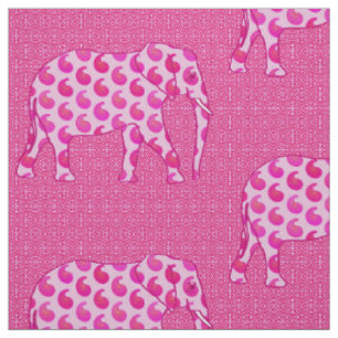 Tissu Éphant de Paisley - rose glacée et fuchsia