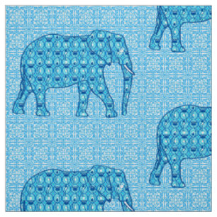 Tissu Ephène de fleur de Lotus - turquoise