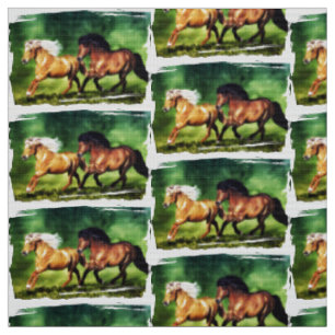 Tissu Équipe de rêve - Chevaux islandais