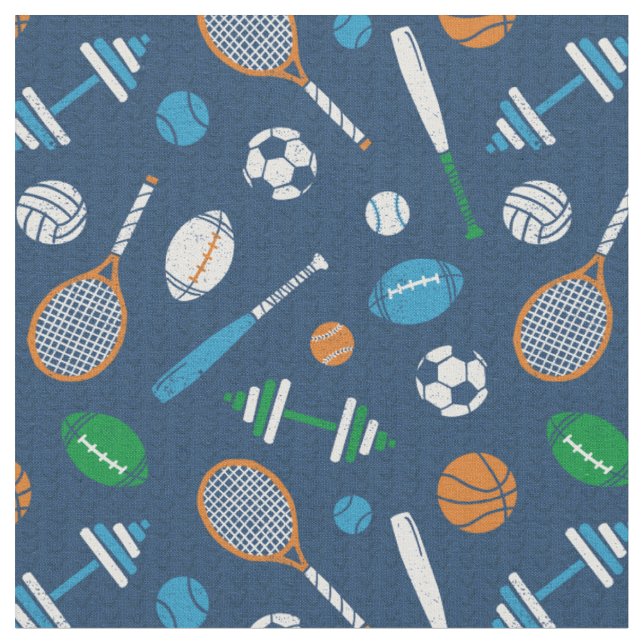 Tissu Équipement sportif sur bleu foncé (Fermer)