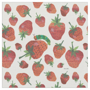 Tissu Eric Carle Caterpillar et Motif fraise