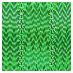 Tissu Ethnic Chevron Damask, Emerald et Lime Green