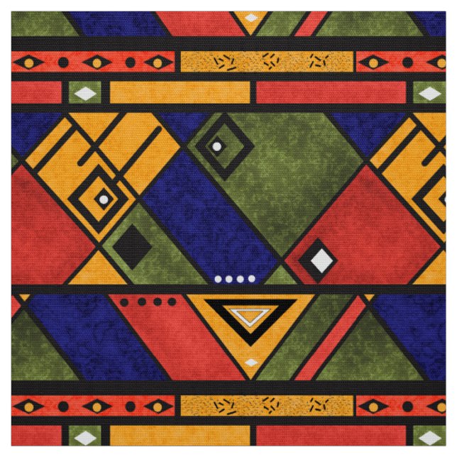 Tissu Ethno africain sans couture traditionnelle motif (Échantillon)