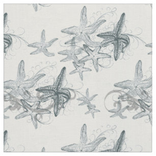 Tissu Étoiles de mer sur le motif de mer