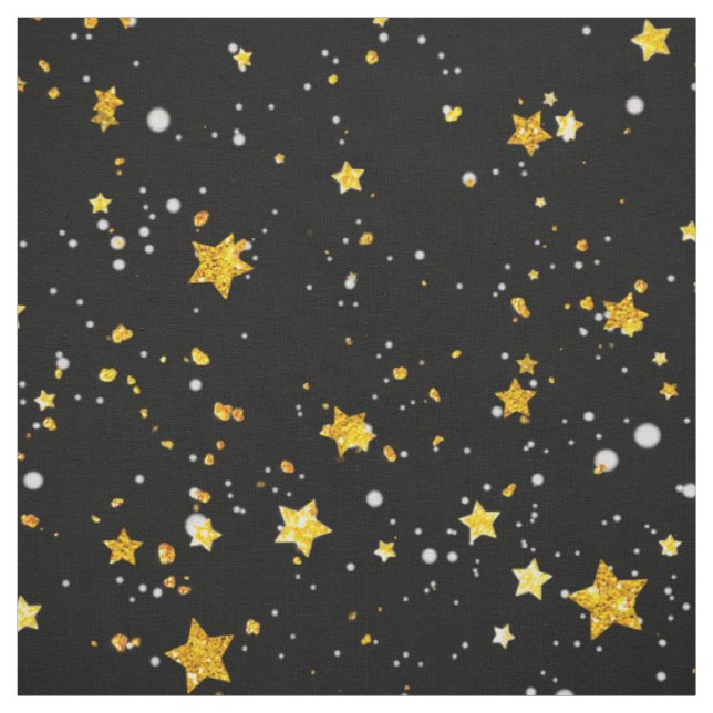 Tissu Étoiles d'or (Échantillon)