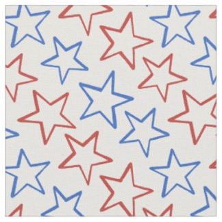 Tissu Étoiles du 4 juillet 4 juillet Blanc Bleu Rouge