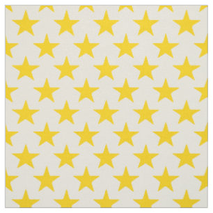 Tissu étoiles jaune crème