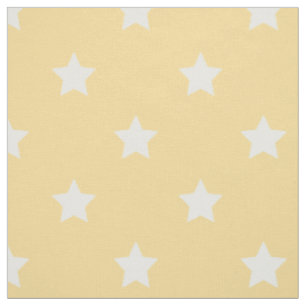 Tissu : Étoiles jaunes et de blanc