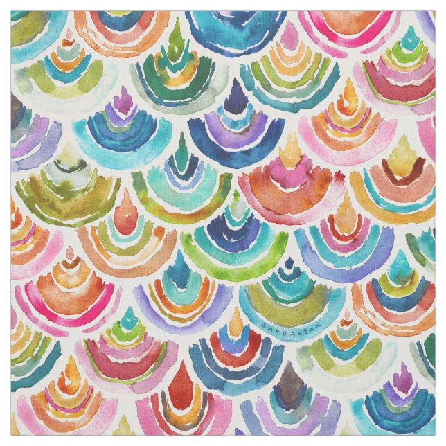 Tissu ETRANGEBOW Rainbow Fish Scale Bold Print (Échantillon)