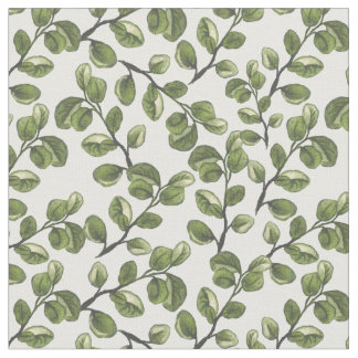 Tissu Eucalyptus feuille motif