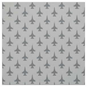 Tissu F-16 Viper Fighter Jet Gris sur gris