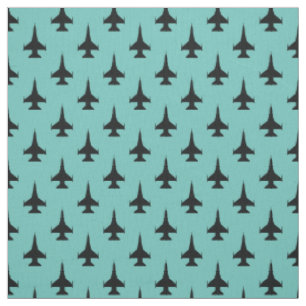 Tissu F-16 Viper Fighter Jet Motif noir