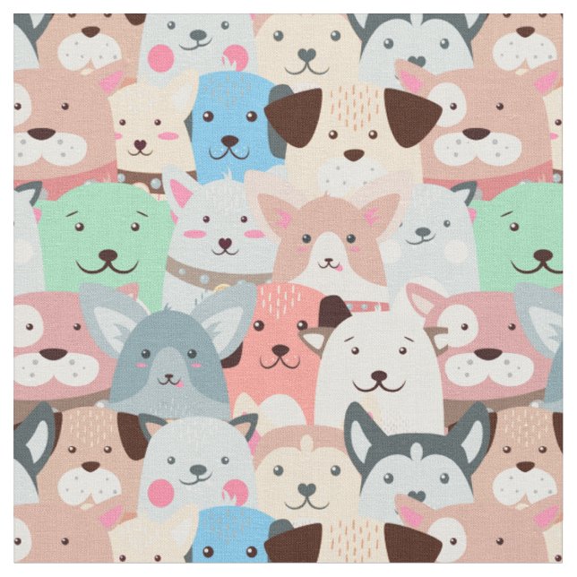 Tissu Fabric de conception de chiens (Fermer)