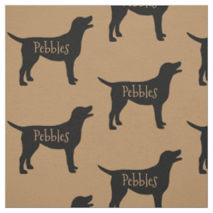 Tissu Fabric de race de chien de laboratoire noir person