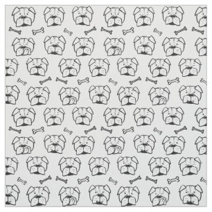 Tissu Fabric with an english bulldog pattern