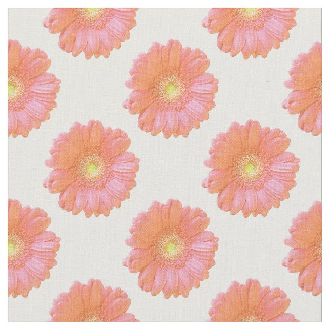 Tissu Faisée de gerbera orange (Fermer)