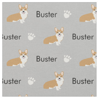 Tissu fait sur commande de nom de chien - le corgi