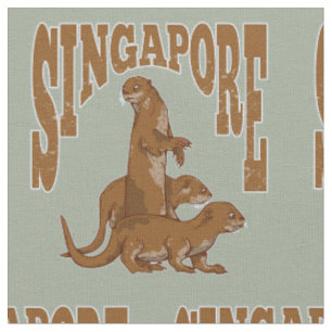 Tissu Famille Singapore Cute Sea Otter