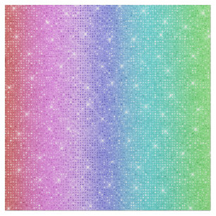 Tissu faux parties scintillant de séquence arc-en-ciel m