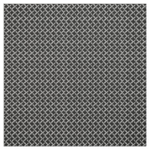 Tissu Faux regard noir et gris de Chainmail de maille