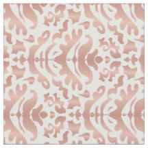 Faux Rose Gold Damask Patte