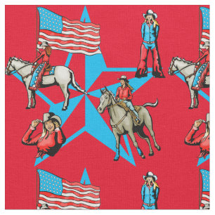 Tissu Femelles À Drapeau Et Étoile