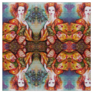 TISSU FEMME ROMANTIQUE AVEC PÂTE DE PEACOCK ÉCLANTE
